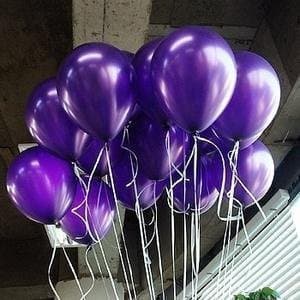 Balloonistics 10 Inch HD Metallic Shiny Balloons for Birthday Decoration, Decoration for Weddings, Engagement, Baby Shower, 1st Birthday, Anniversary, Birthday Party (Pack Of 50) (Purple) thumbnail 2