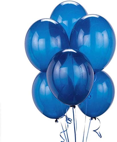 Balloonistics Metallic HD Shiny Toy Balloons – Icy Blue & Silver Winter Theme for Decoration and Party (Pack of 50) thumbnail 5