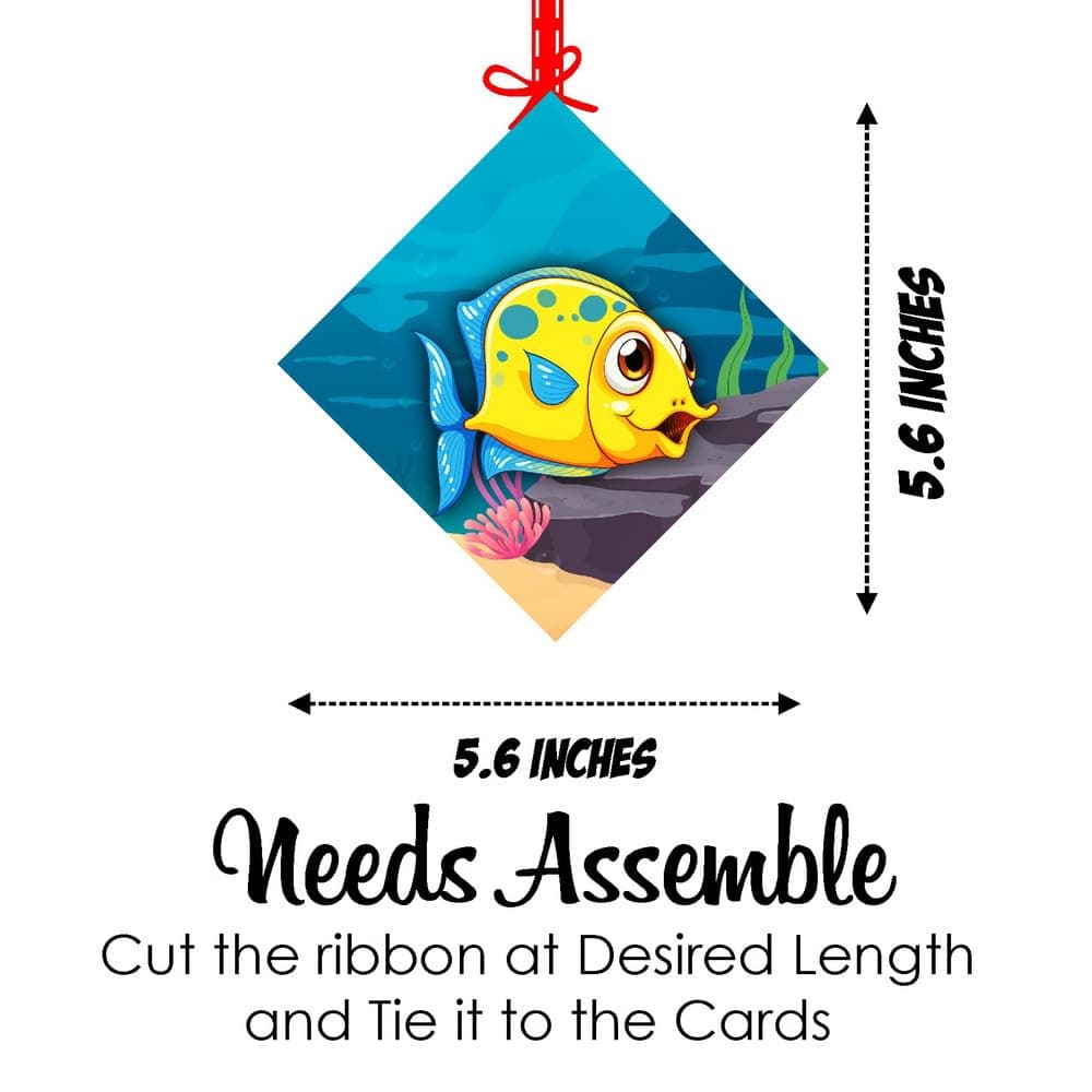 Balloonistics Ocean Underwater Theme Birthday Hanging Decorations Double-Sided Cardstock Cutouts Ocean Life Theme Party Decor for Kids (Hangings - Pack of 12) thumbnail 7