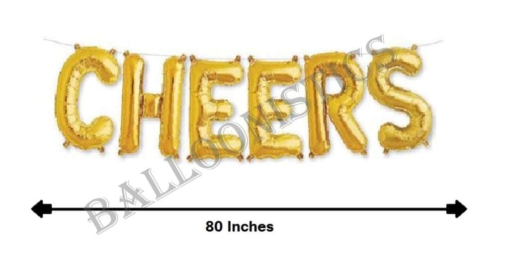 Balloonistics 'Cheers to 26' Gold Foil Balloon – 26th Birthday & Anniversary Party Decoration thumbnail 4