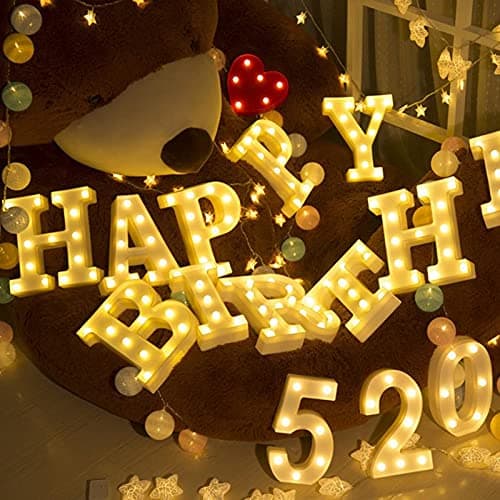 Balloonistics LED Marquee Letter 'I' Light | 9-Inch Warm White Glow | Cordless Battery-Operated Standing Alphabet Sign for Birthdays, Weddings, Nurseries & Personalised Home Décor thumbnail 7