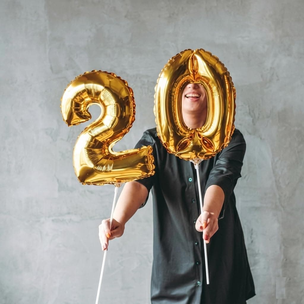 Partycat 16-Inch Gold Foil Number Balloons Full 0-9 Set - Complete Digit Collection for Birthdays, Anniversaries, Milestones, Photo Backdrops & Party Decorations thumbnail 4