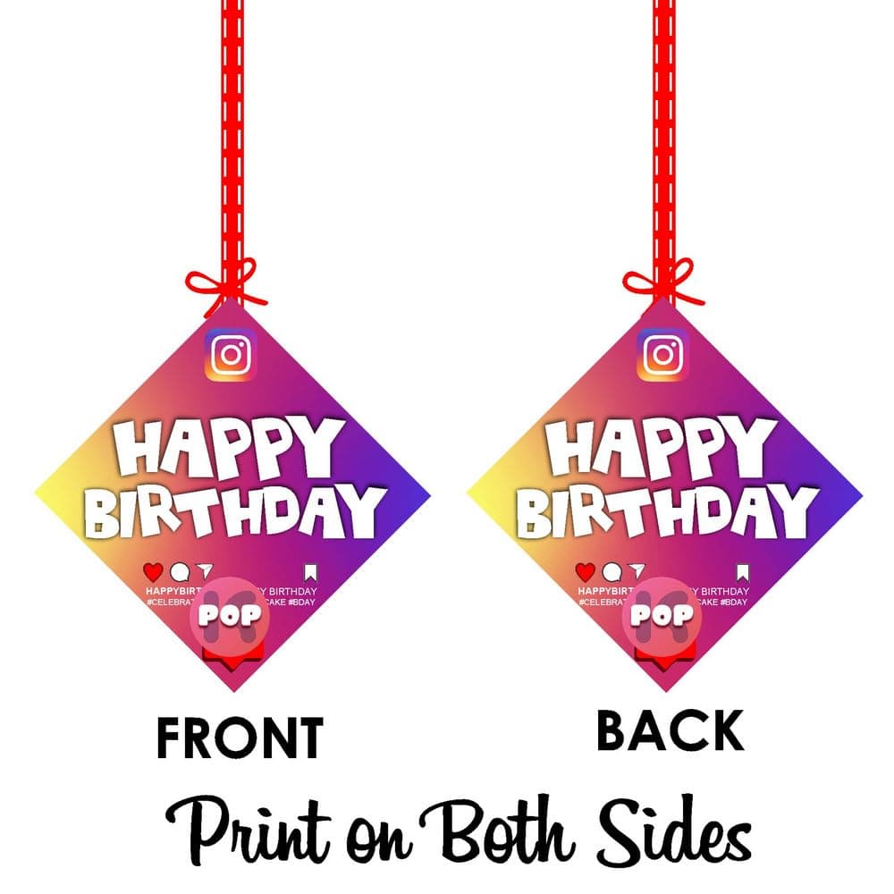Balloonistics Insta Queen Theme Birthday Hanging Decorations - Pack of 12 Double-Sided Cardstock Ceiling Swirls & Wall Hangings - Social Media & Influencer Style Party Decor for Girls & Teens (Hangings - Pack of 12) thumbnail 8