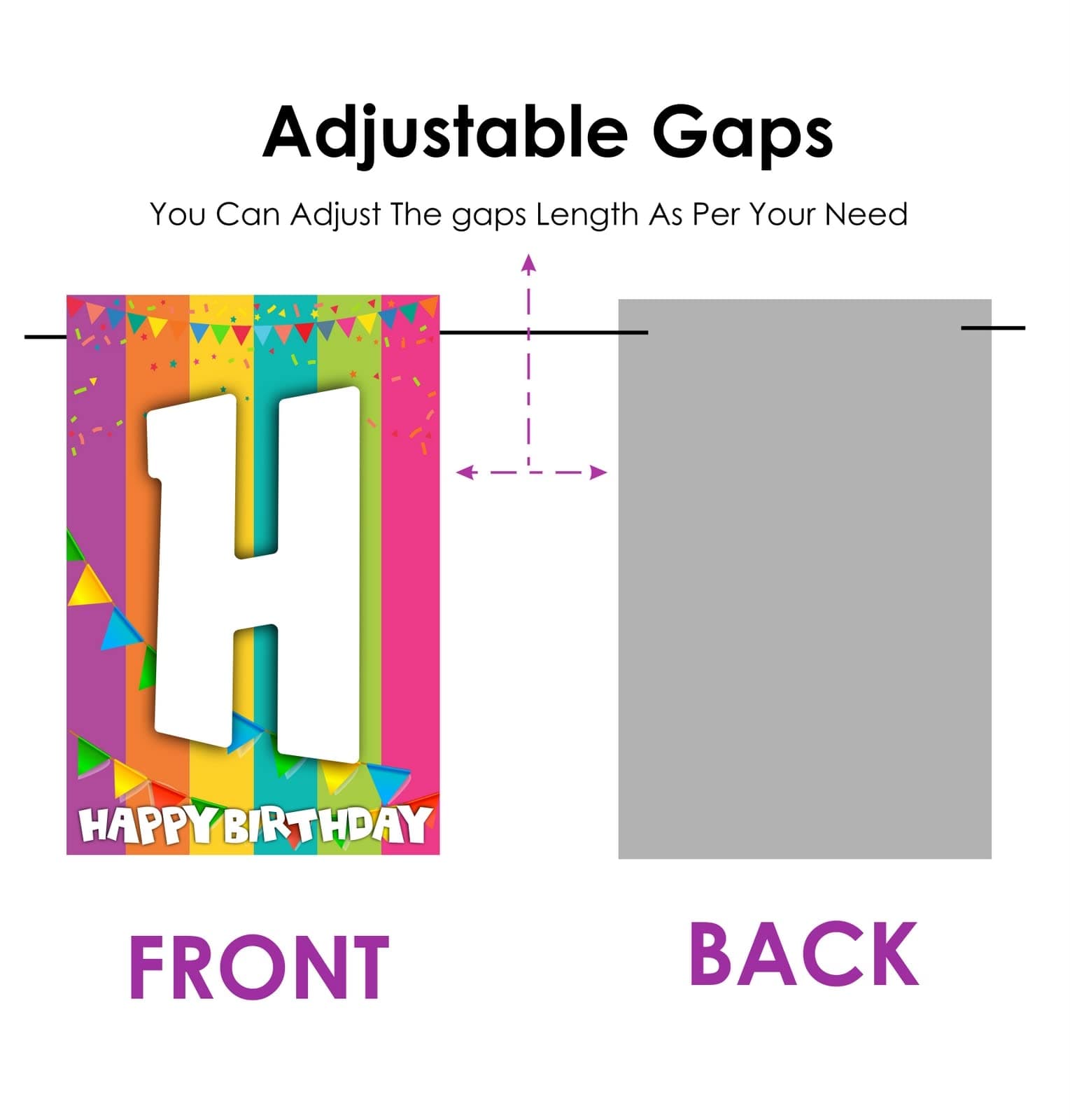 Balloonistics Beauty Queen Happy Birthday Banner - Vibrant Rainbow & Bunting Cardstock Bunting - Pageant, Princess & Diva Theme Birthday Decorations, "HBD Beauty Queen" Backdrop thumbnail 3