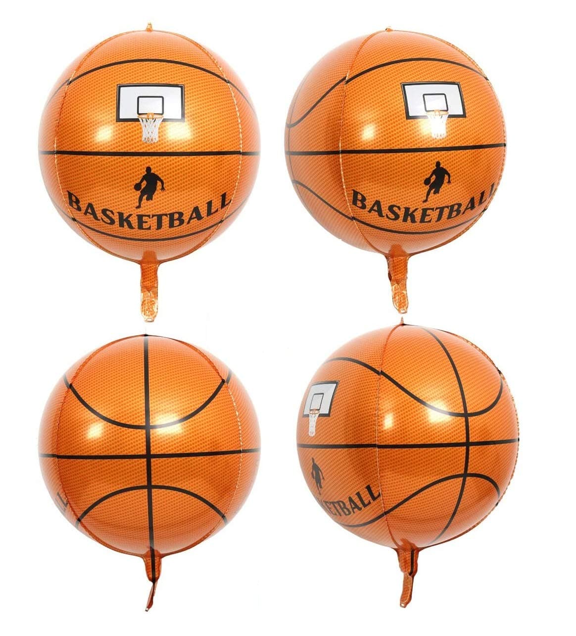 Balloonistics 4D Basketball Sports Theme Foil Balloon Bouquet – Basketball Birthday Party Balloon Set for Boys Sports Theme Decorations (Pack of 5) thumbnail 4