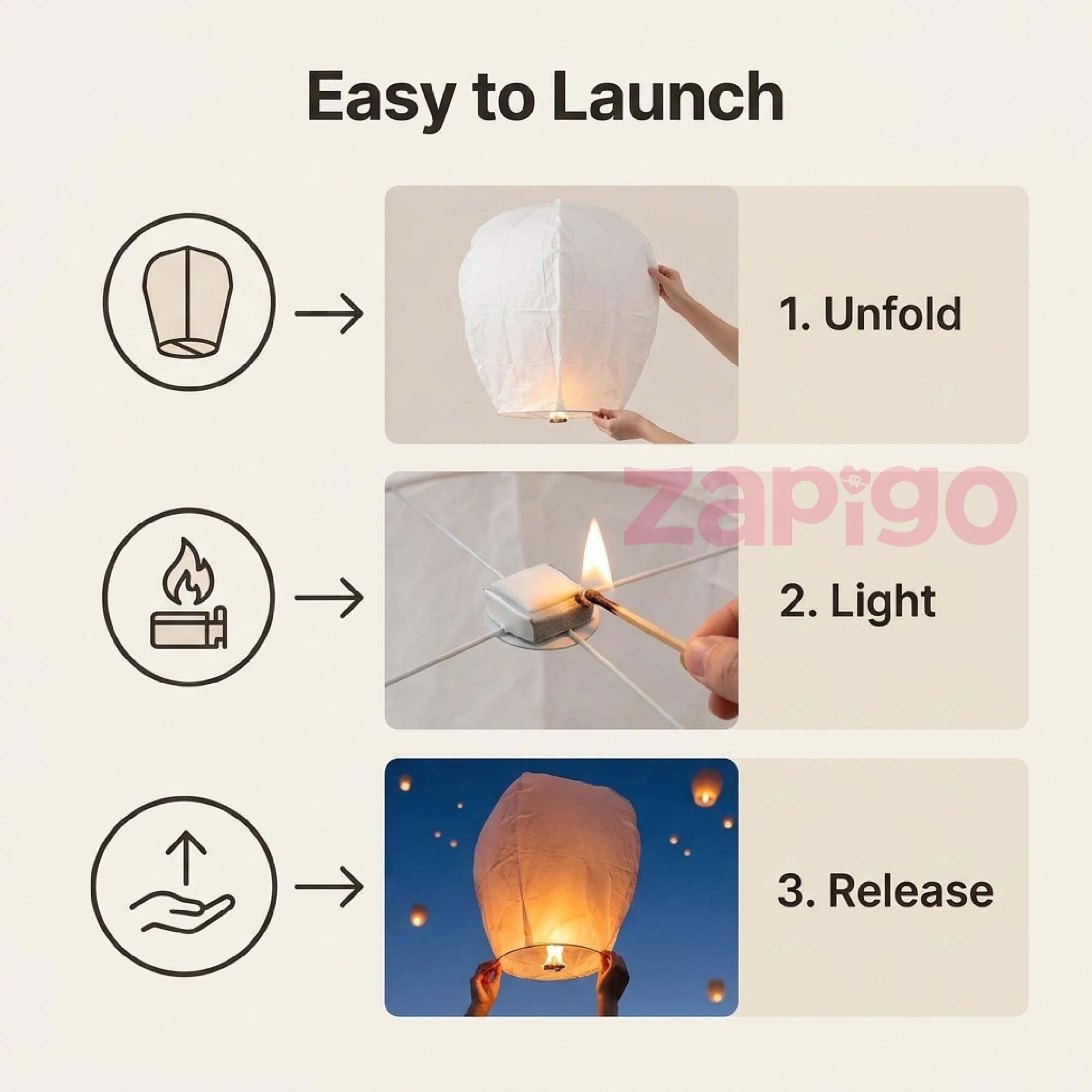Balloonistics Sky Lantern Pack of 10 | Biodegradable Flying Paper Lanterns for Weddings, Birthday Parties, Diwali, New Year & Celebration Decor | Easy Release Wish Lanterns for Outdoor Events thumbnail 6
