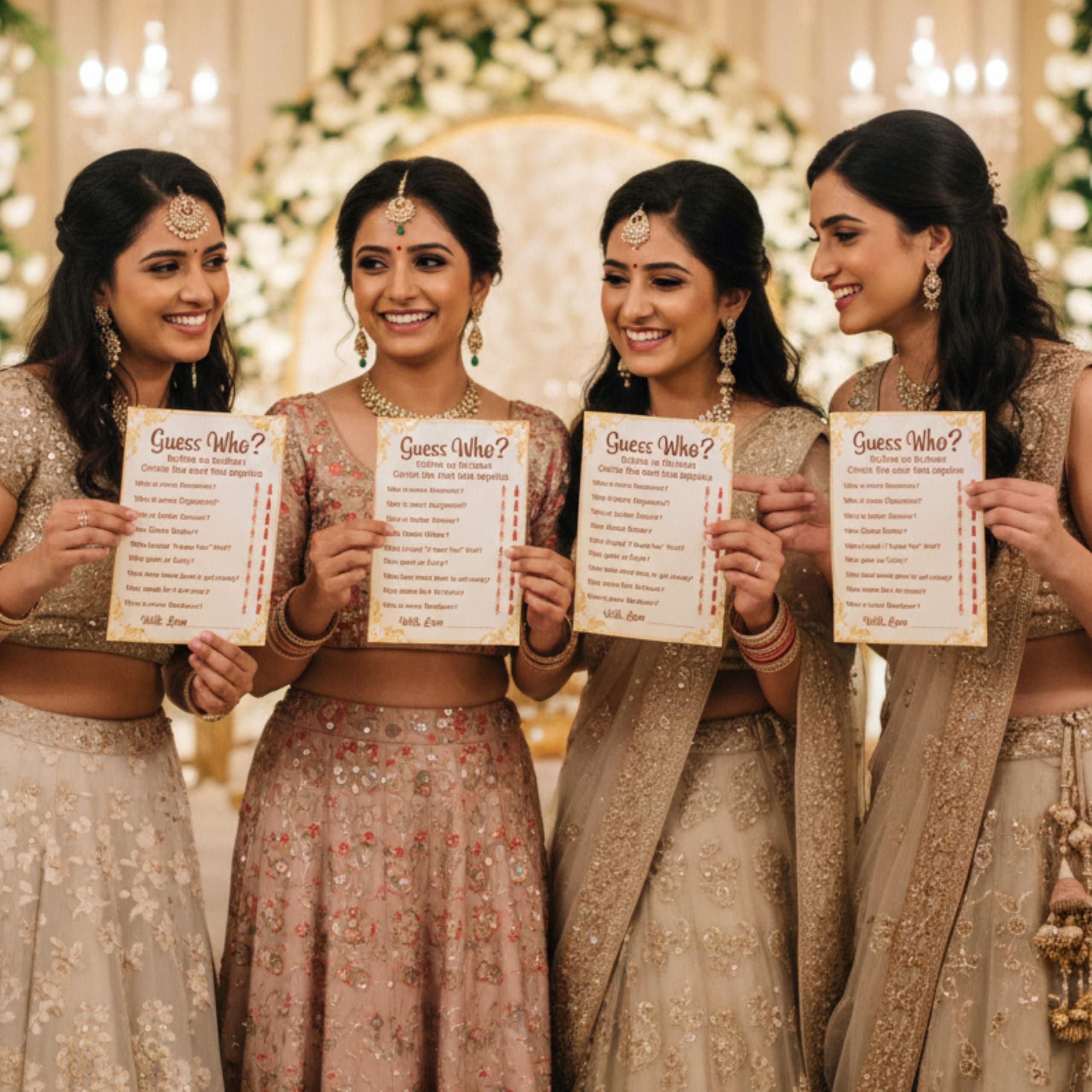 Balloonistics Guess Who Dulha vs Dulhan Game Cards – Pack of 10 – Fun Interactive Wedding Guest Activity for Mehndi, Sangeet, Haldi & Bridal Showers – Premium Cardstock thumbnail 6