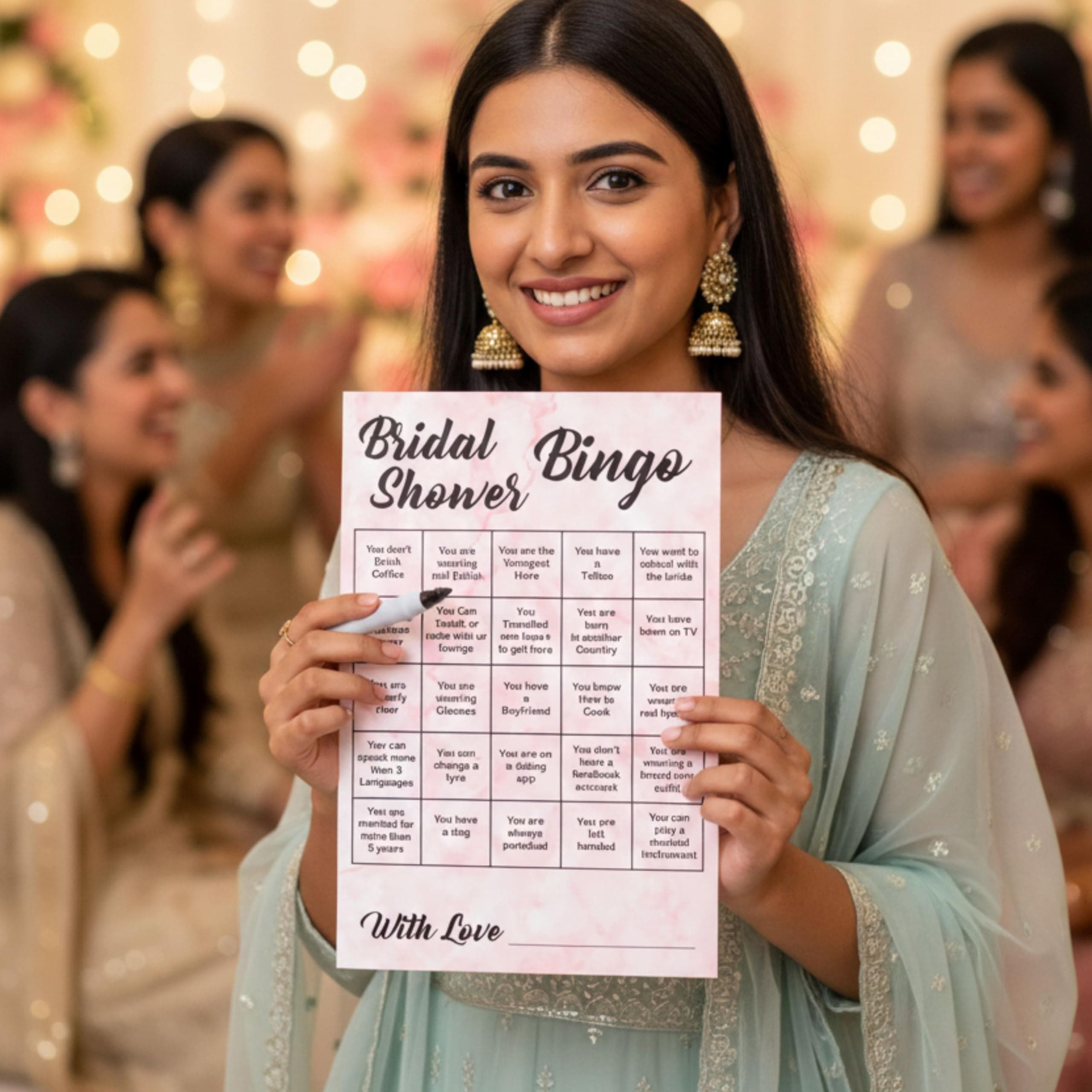 Balloonistics Bridal Shower Bingo Game Cards – Pack of 10 – Fun Interactive Bachelorette Party Activity – Premium 6x4 Inch Cardstock Bride-to-Be Celebration Supplies thumbnail 5