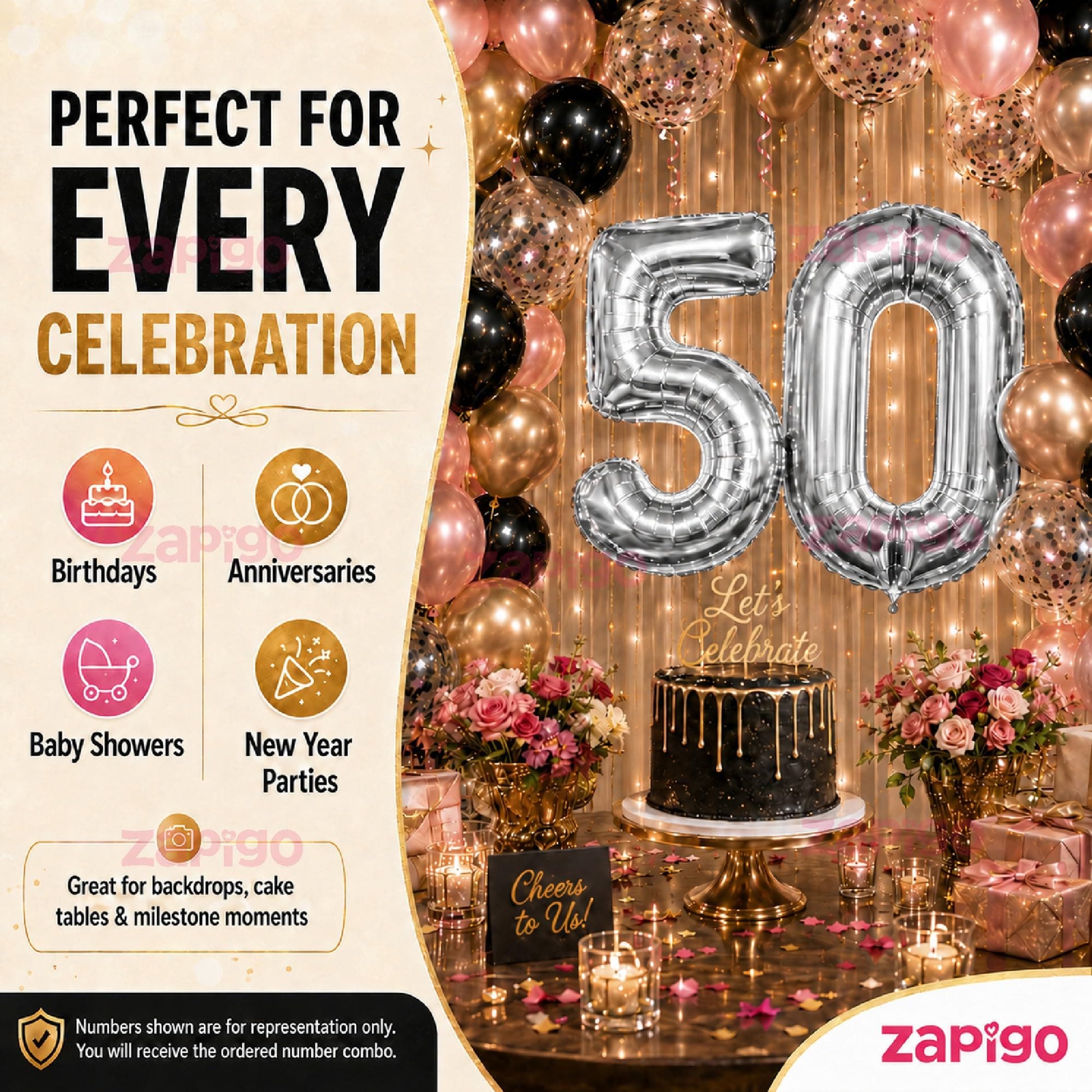 Balloonistics Silver 40-Inch Foil Number 20 Balloon - Helium or Air Fill for 20th Birthday, Anniversary Party Decoration, Photo Booth Backdrop, Cake Table Decor thumbnail 4