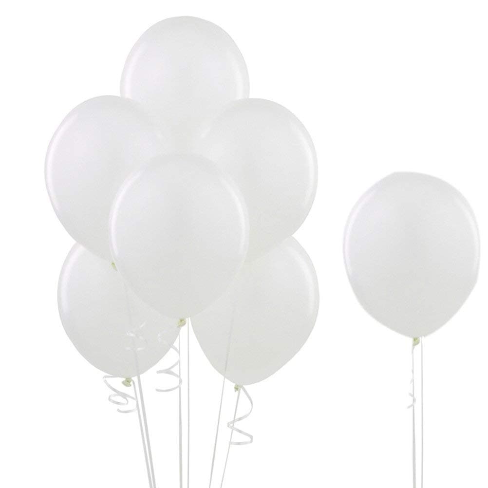 Balloonistics 10 Inch (Pack Of 50) Balloons for Decoration, Decoration for Weddings, Engagement, Baby Shower, 1st Birthday, Anniversary Party, Birthday Party supplies (White) thumbnail 3