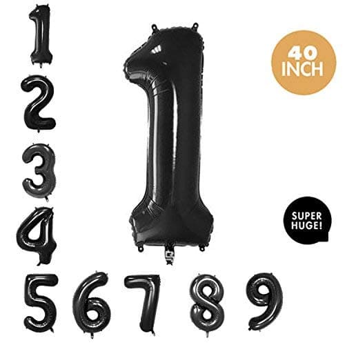 Balloonistics Black Number 5 Foil Balloon – 40-Inch Large Jumbo Number Balloon for 5th Birthday, 50th Anniversary & Party Decorations (Black, Number 5) thumbnail 2
