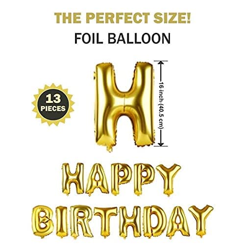 Balloonistics Happy 10th Birthday Gold Foil Balloon Combo – Number 10 Balloon Set for Birthday Photo Booth & Party Decoration thumbnail 5