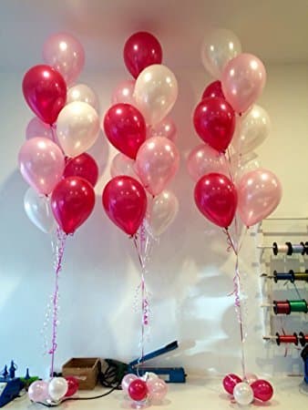 Balloonistics Red & Pink HD Metallic Balloons – Pack of 50 Party Balloons for Birthday & Celebration Decorations thumbnail 1