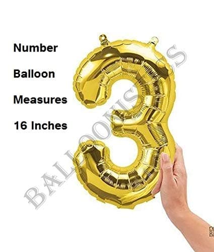Balloonistics 'Cheers to 32' Gold Foil Balloon Combo – Number 32 Balloon for 32nd Birthday & Anniversary Decoration thumbnail 6