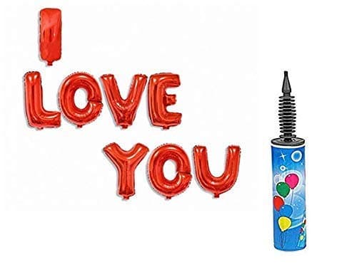 Balloonistics My Party Store Dot Com Love is in The Air Collection (I Love U Red Foil Balloon with Pump) thumbnail 2