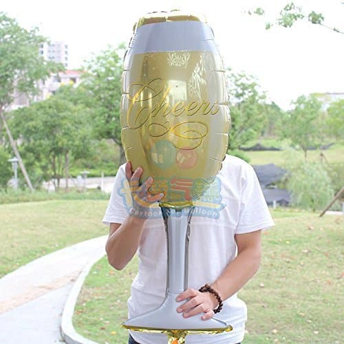 Balloonistics Champagne Bottle & Wine Glass Foil Balloon Set – 36 Inch Balloons for New Year & Anniversary Celebrations thumbnail 4