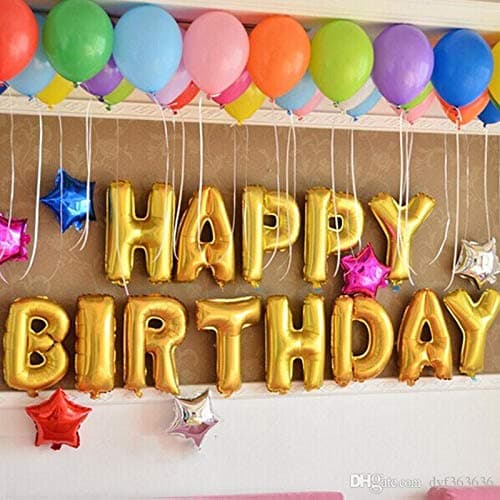 Balloonistics Happy Birthday Letter Golden Foil Balloons and Number Golden Foil Balloon for Party Decoration (Number 29) thumbnail 3