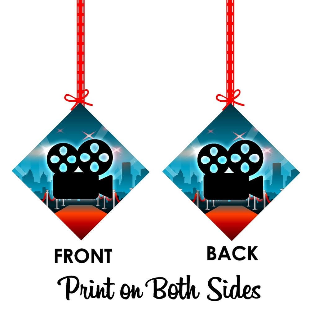 Balloonistics Hollywood Theme Happy Birthday Hanging Decorations - Pack of 12 Double-Sided Cardstock Swirls - Red Carpet VIP, Awards Night & Cinema Party Supplies, Movie Star Photo Booth Backdrop (Hangings - Pack of 12) thumbnail 8