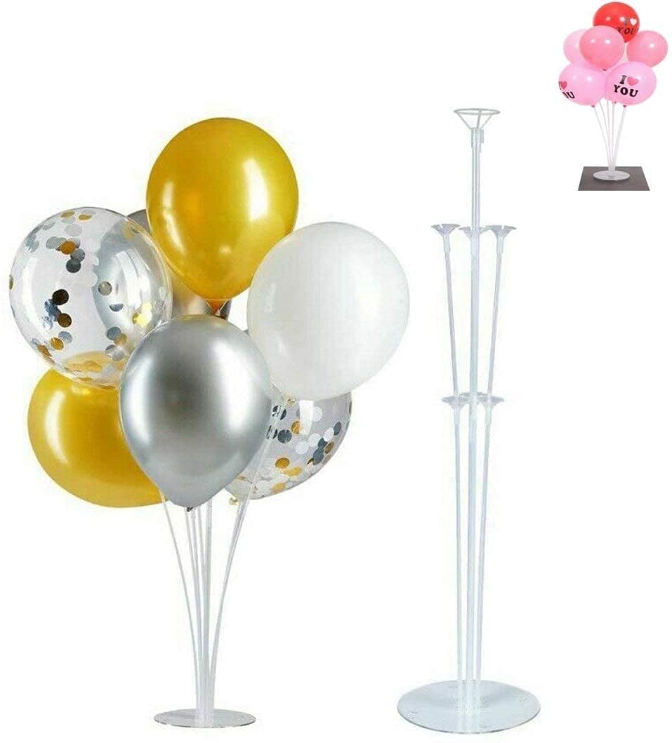 Balloonistics Table Balloon Stand Kit – Clear Desktop Balloon Holders with 21 Sticks, 21 Cups & 3 Bases – Helium-Free Reusable Centrepiece for Birthday, Wedding & Party Decoration (Pack of 3) thumbnail 3