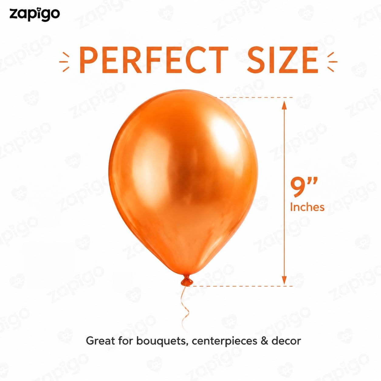 Balloonistics 25-Pack Metallic Pearl Finish Orange Latex Balloons – Shiny Bright Orange Balloons for Birthday, Halloween, Tropical Theme & Cheerful Party Decoration thumbnail 3