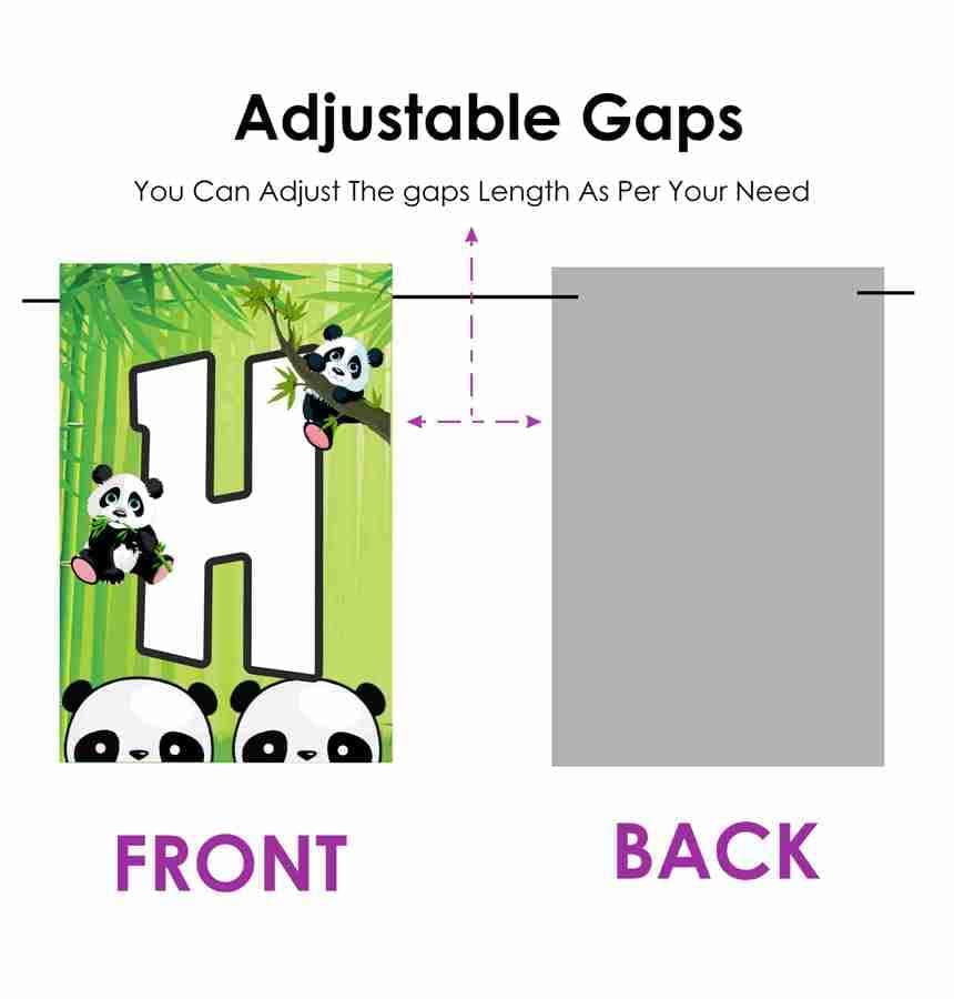 Balloonistics Panda Happy Birthday Celebration Banner Bunting Flags 2.5 M thumbnail 4
