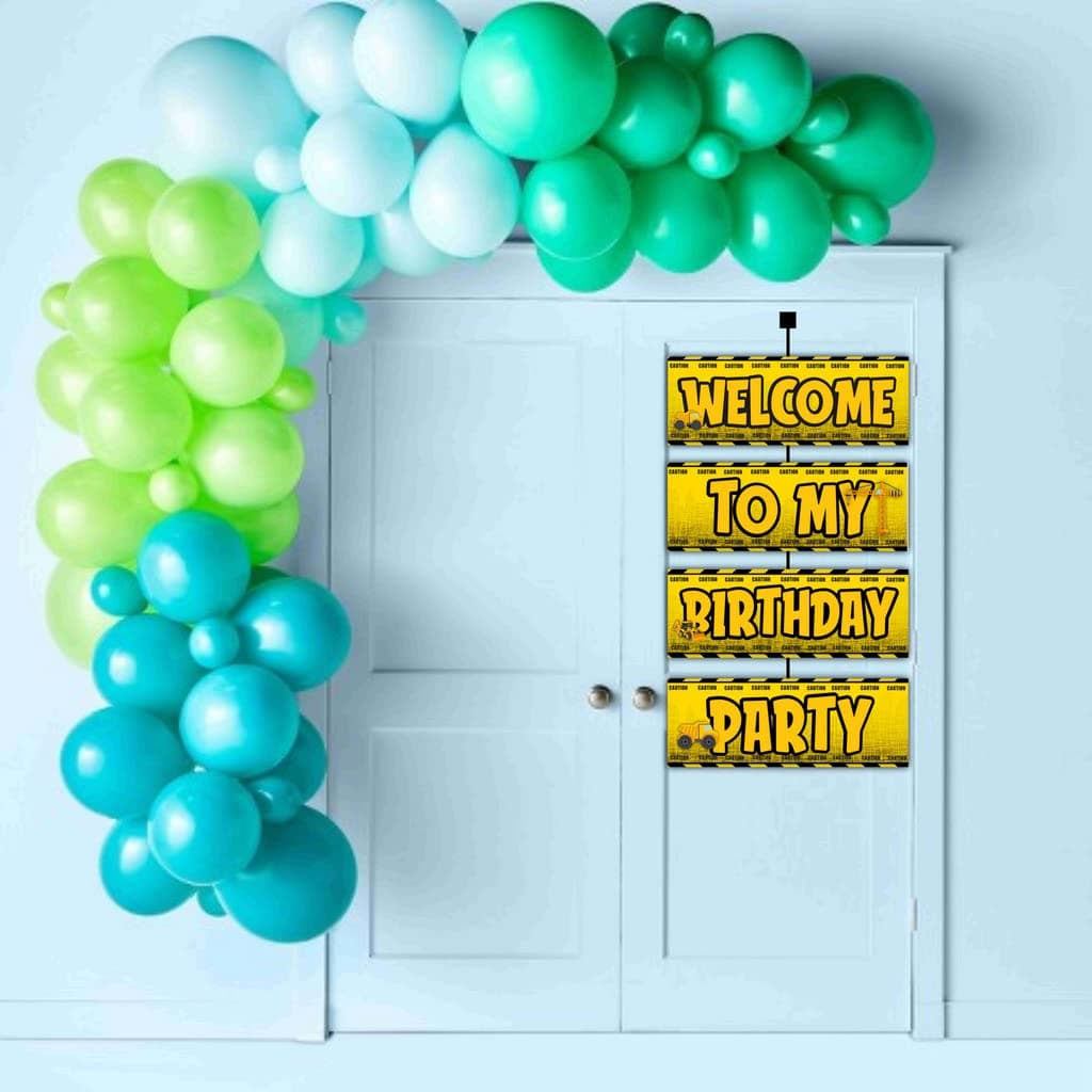 Balloonistics Construction Theme Welcome Sign 2.3 Ft Large Construction Party Welcome Board for Indoor & Outdoor Cardstock Under Construction Backdrop (Welcome Outdoor Board) thumbnail 3