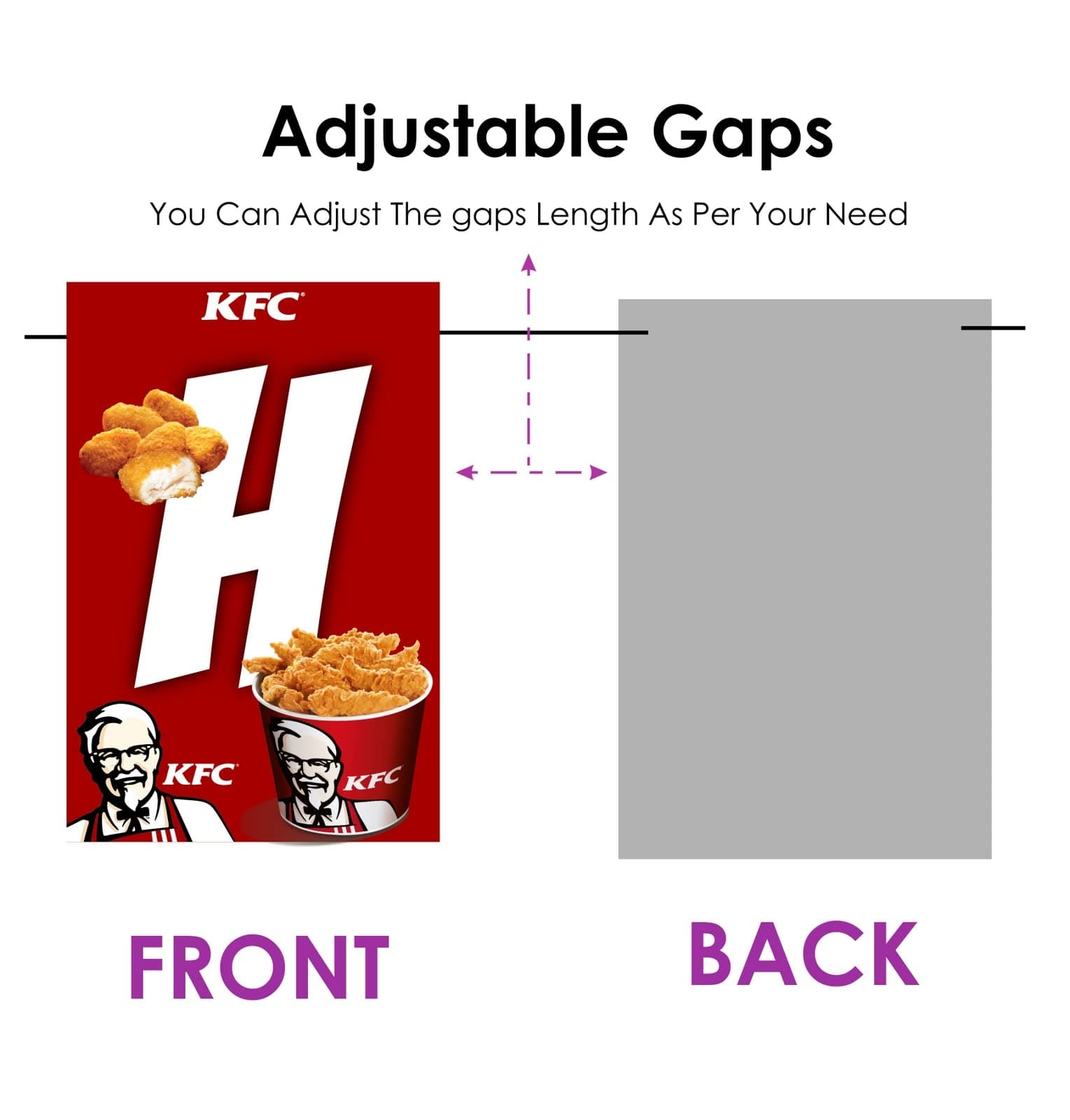 Balloonistics KFC Theme Happy Birthday Banner Premium Cardstock Fried Chicken Party Decorations Fast Food Birthday Backdrop for Chicken Lovers Including Ribbon thumbnail 5
