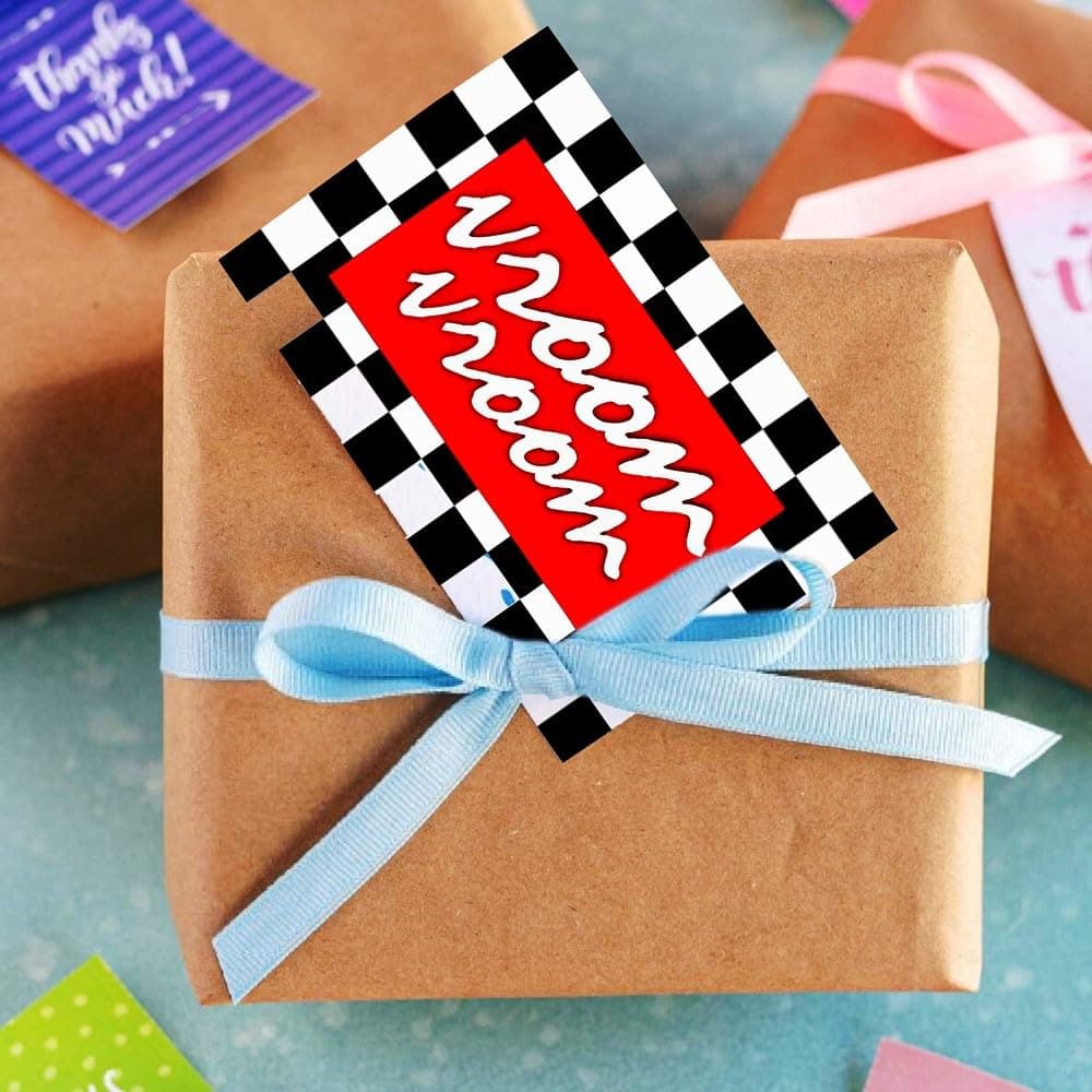 Balloonistics Racing Theme Invitation Cards Double-Sided Birthday Invites Premium Cardstock Checkered Flag Party Invitation for Kids (Invite Cards - Pack of 10) thumbnail 3
