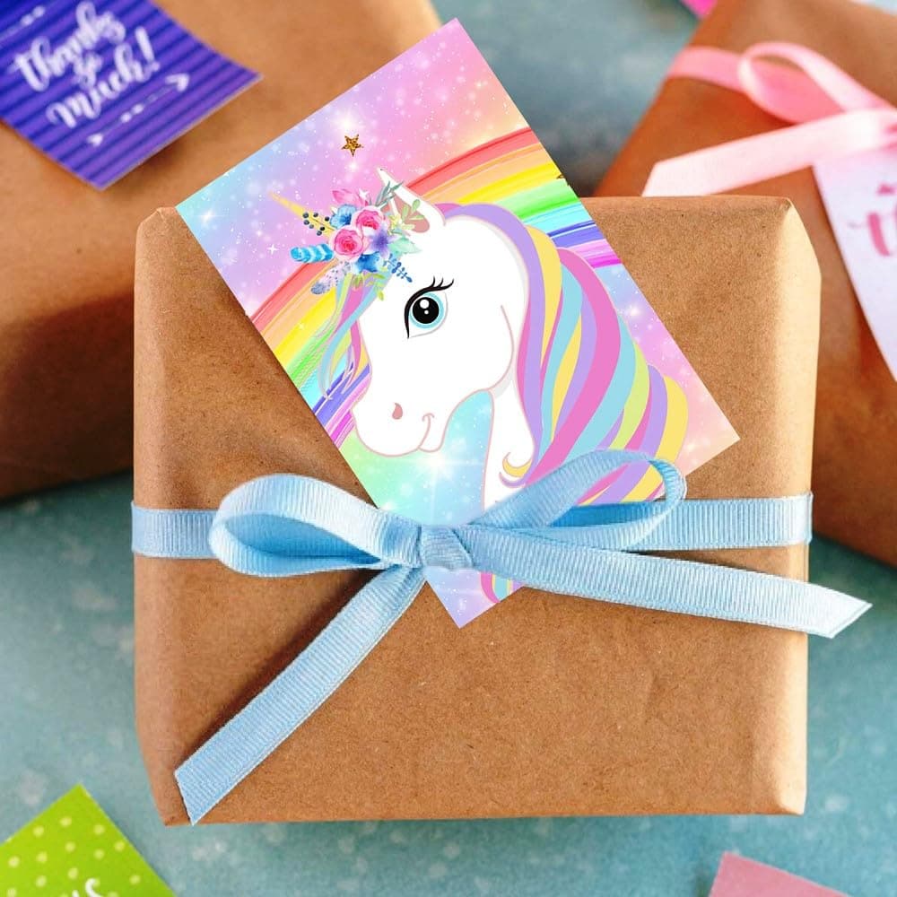 Balloonistics Rainbow Unicorn Birthday Invitation Cards with Envelopes – Kids Birthday Party Invites for Boys & Girls Unicorn Theme Party – Pack of 10 thumbnail 3