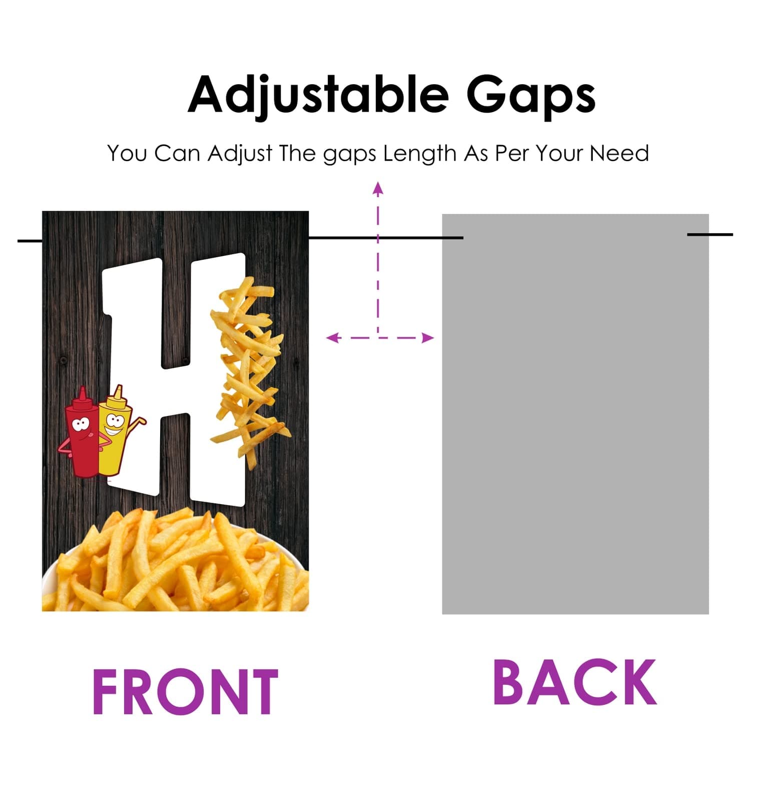 Balloonistics French Fries Theme Happy Birthday Banner Premium Cardstock Fast Food Party Decorations Birthday Backdrop for Foodie Including Ribbon thumbnail 5