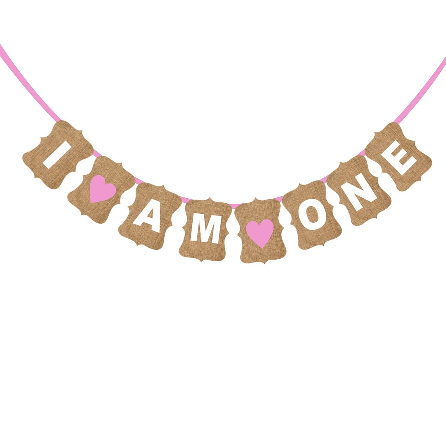 Balloonistics 'I Am One' Cardstock String Banner – 8 Ft First Birthday Decoration Banner thumbnail 1