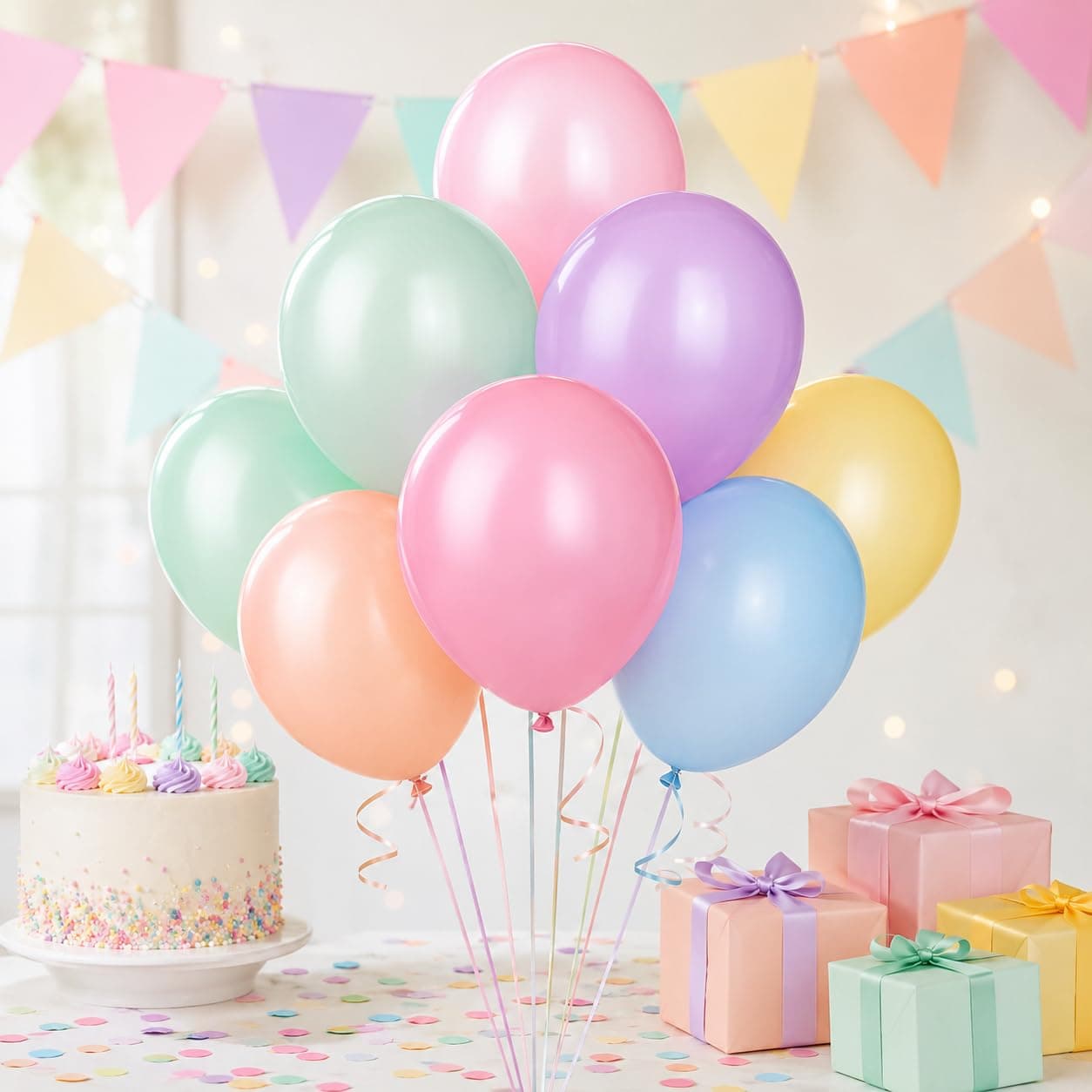 Balloonistics 25-Pack Pastel Multicolour Latex Balloons – Soft Matte Assorted Balloons for Baby Shower, Kids Birthday, Boho & Dreamy Party Decoration thumbnail 1