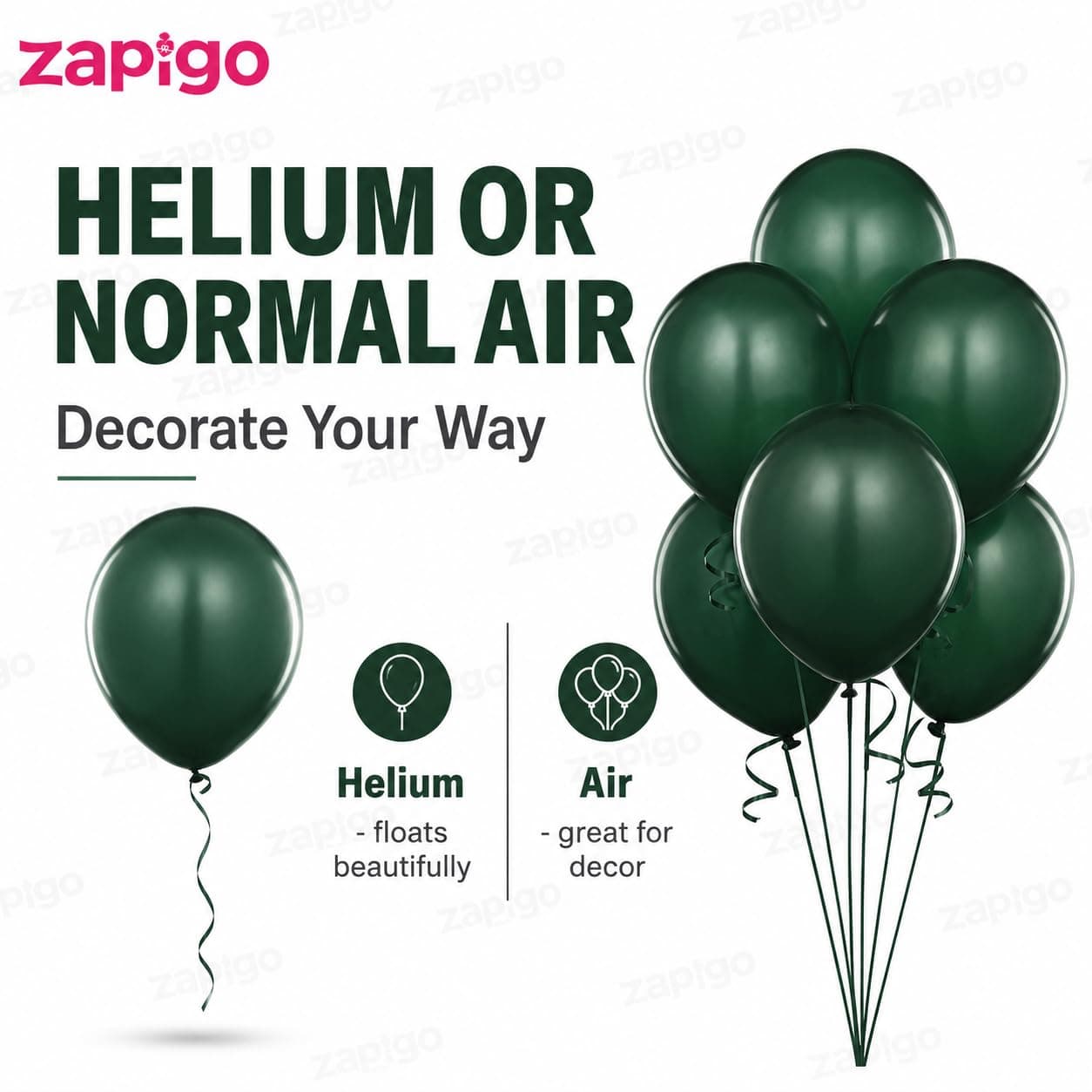 Balloonistics 25-Pack Dark Green Latex Balloons – Solid Colour Balloons for Jungle Theme, Christmas, Garden Party & Birthday Decoration thumbnail 4