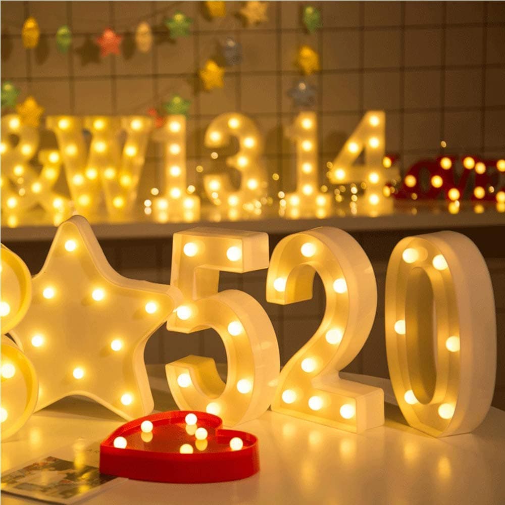 Balloonistics Warm White LED Marquee Number 4 Light – 9 Inch Cordless Battery-Operated Standing Sign for 4th Birthday, Anniversary & Home Decor thumbnail 5