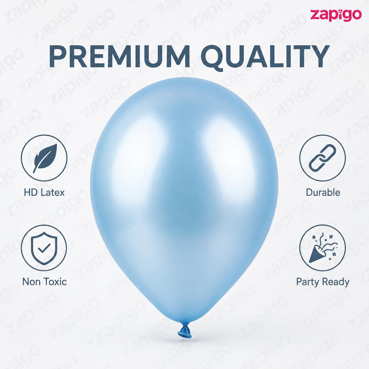 Balloonistics 25-Pack Light Blue Latex Balloons – Solid Colour Balloons for Baby Shower, Boys Birthday, Winter Wonderland Theme & Pastel Party Decoration thumbnail 2