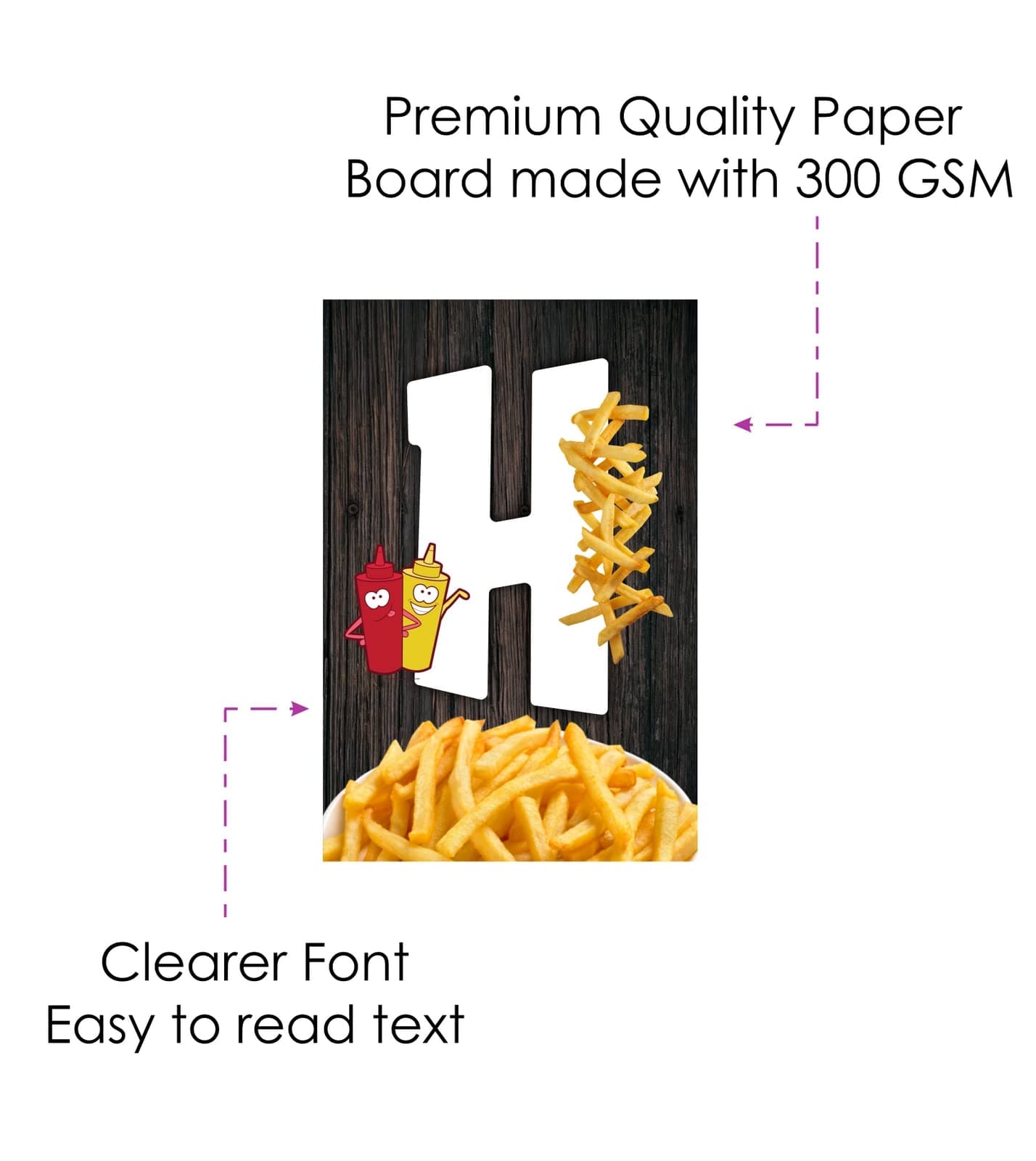 Balloonistics French Fries Theme Happy Birthday Banner Premium Cardstock Fast Food Party Decorations Birthday Backdrop for Foodie Including Ribbon thumbnail 4