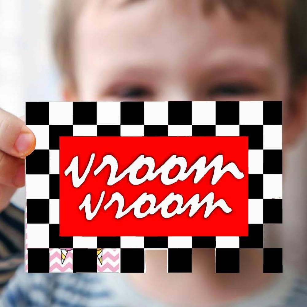 Balloonistics MotoGP Theme Birthday Invitation Cards - Pack of 10 Premium Double-Sided Cardstock Invites with Envelopes - Grand Prix Racing & Motorbike Party Supplies, Racing Flag Design for Kids & Adults(Invite Cards - Pack of 10) thumbnail 2
