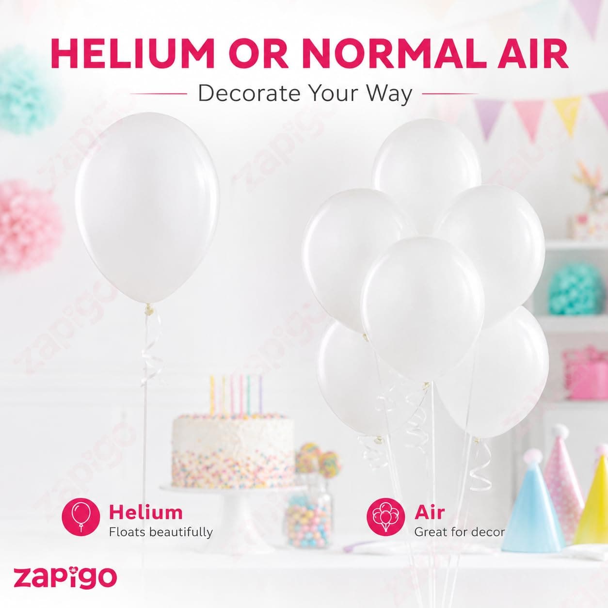 Balloonistics 50-Pack HD Metallic White Latex Balloons – Premium Shiny Balloons for Birthday, Wedding & Party Décor thumbnail 4