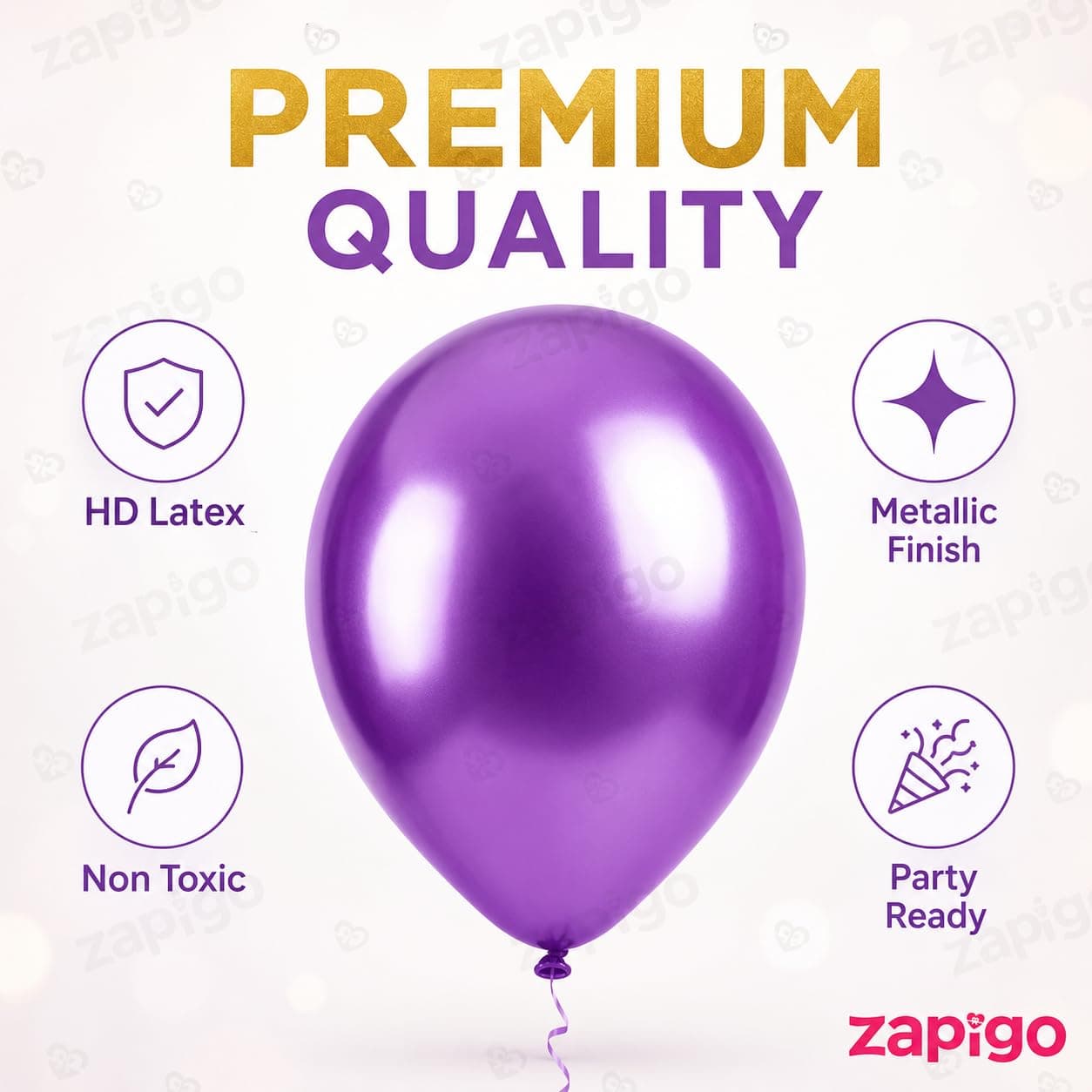 Balloonistics 25-Pack Purple Latex Balloons – Solid Colour Balloons for Birthday, Halloween, Royal Theme & Elegant Party Decoration thumbnail 2
