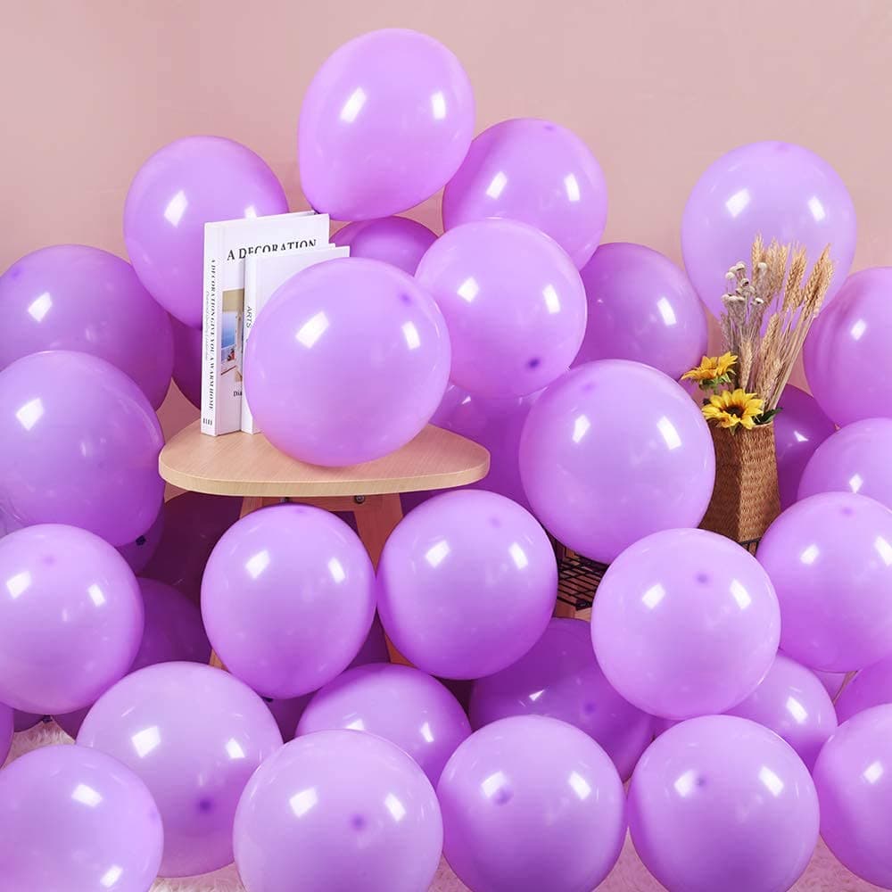 Balloonistics 10 Inch (Pack Of 50) Balloons for Birthday Decoration, Decoration for Weddings, Engagement, Baby Shower, 1st Birthday, Anniversary Party, Birthday Party supplies (Lavender) thumbnail 1