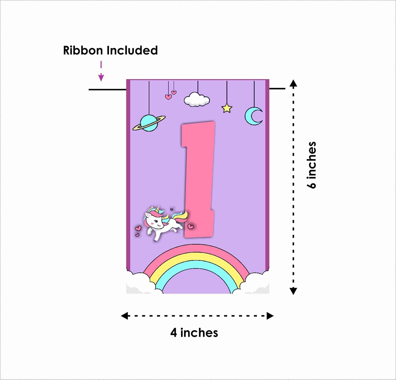 Balloonistics Unicorn Theme Happy Birthday Banner Party Decorations Durable Cardstock for Girls Birthday Backdrop, Includes Hanging Ribbon Party Supplies (Happy Birthday Banner) thumbnail 5