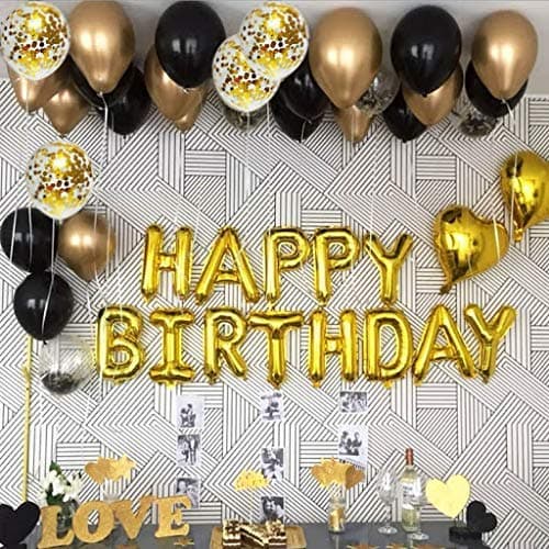 Balloonistics Happy 10th Birthday Gold Foil Balloon Combo – Number 10 Balloon Set for Birthday Photo Booth & Party Decoration thumbnail 6