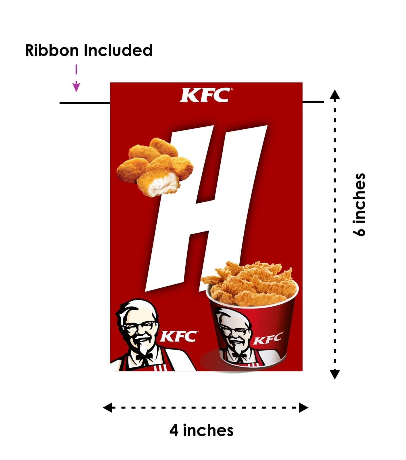 Balloonistics KFC Theme Happy Birthday Banner Premium Cardstock Fried Chicken Party Decorations Fast Food Birthday Backdrop for Chicken Lovers Including Ribbon thumbnail 6