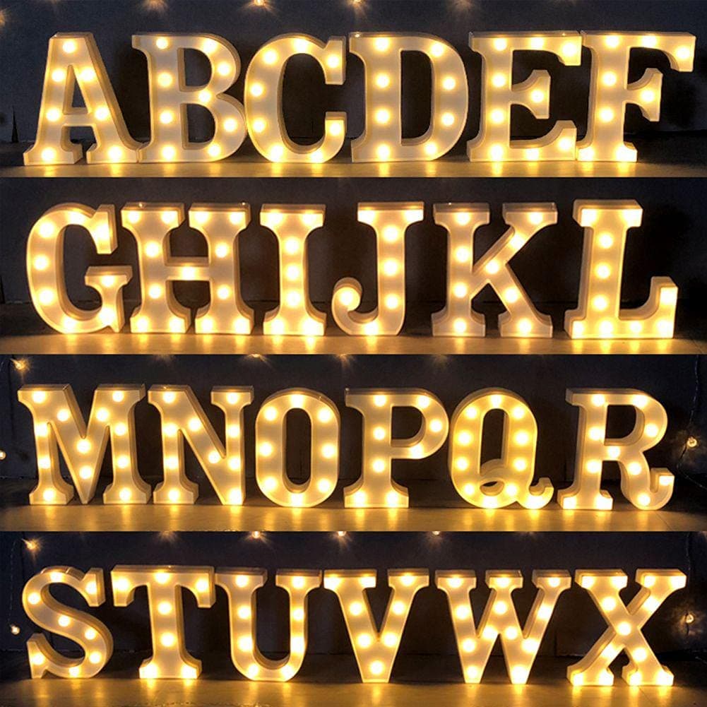 Balloonistics LED Marquee Letter 'S' Light | 9-Inch Warm White Glow | Cordless Battery-Operated Standing Alphabet Sign for Birthdays, Weddings, Nurseries & Personalised Home Décor thumbnail 7