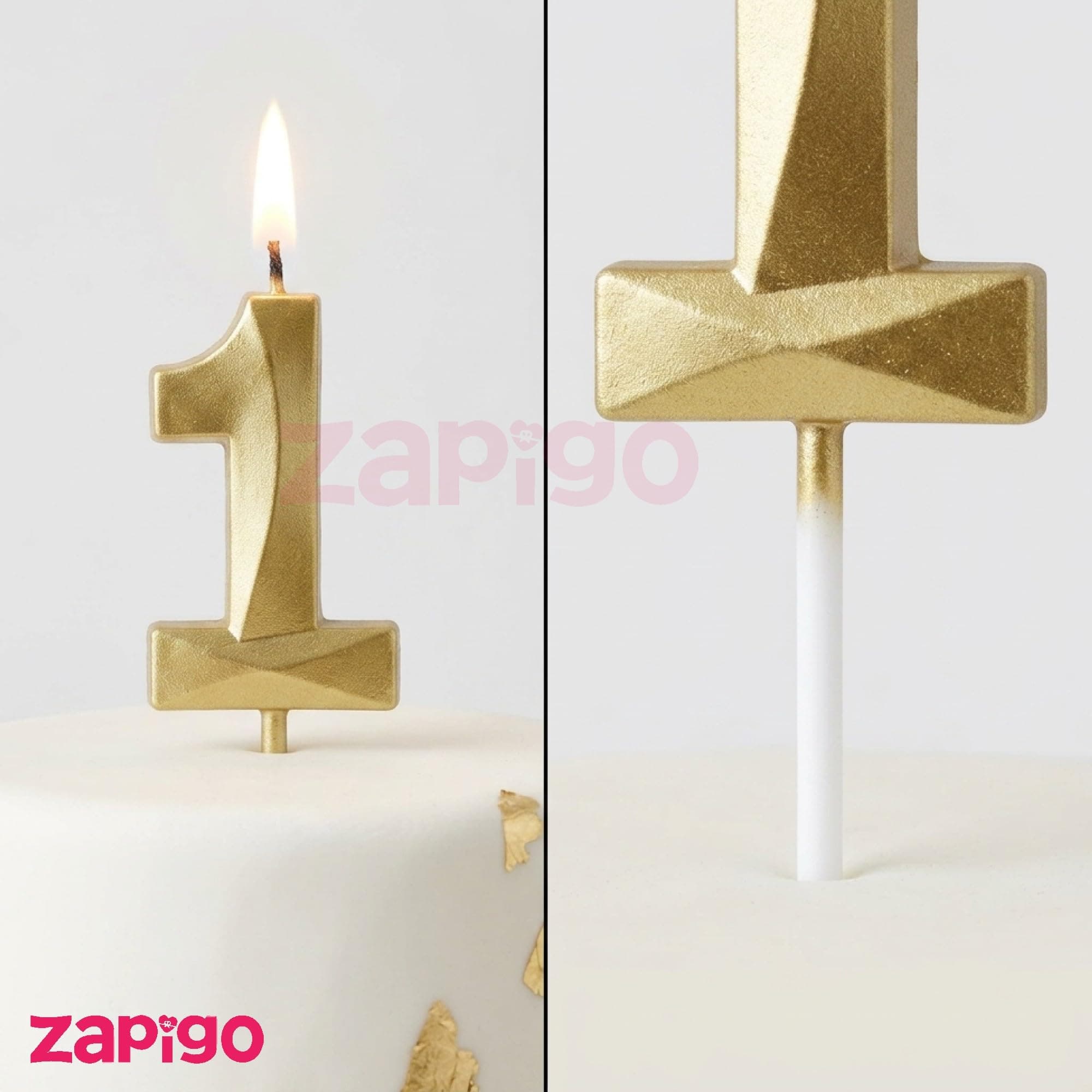 Balloonistics Gold Number 8 Birthday Candle - 3D Metallic Cake Topper for 8th Birthday, Anniversary, Party Decoration, Milestone Celebrations, Cake Table Decor thumbnail 8