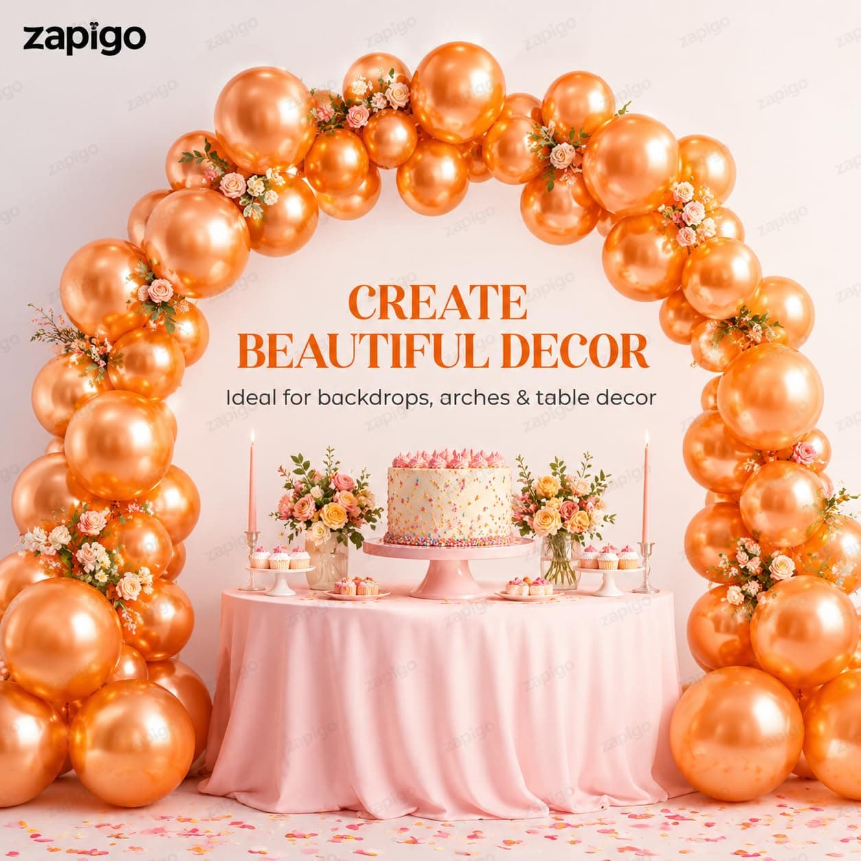 Balloonistics 10 Inch HD Metallic Shiny Balloons for Birthday Decoration, Decoration for Weddings, Engagement, Baby Shower, 1st Birthday, Anniversary, Birthday Party (Pack Of 50) (Orange) thumbnail 6