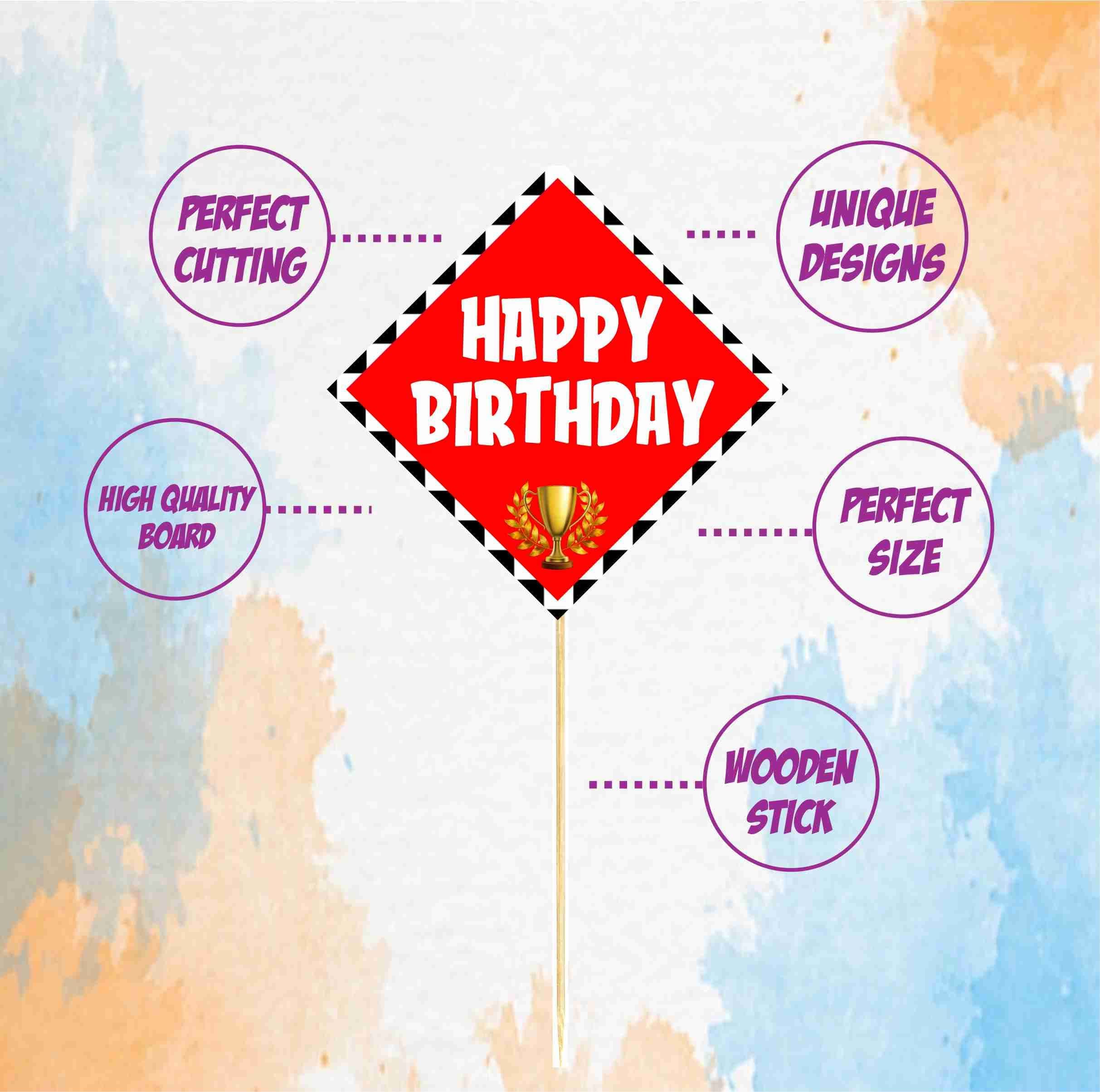 Balloonistics MotoGP Theme Cake Toppers (Pack of 10) - Premium Cardstock Superbike Racing Birthday Decorations - Motorcycle Grand Prix Cake Picks, "Fast One" Racing Party Supplies with Bamboo Sticks (Cake Topper - Pack of 10) thumbnail 5