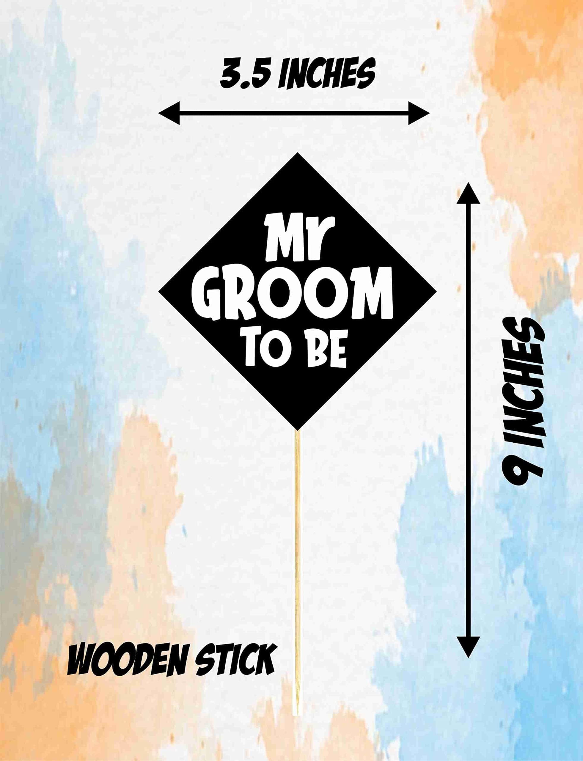 Balloonistics Groom’s Crew Cake Toppers - Pack of 10 Bachelor Party & Engagement Cake Decorations - Premium Cardstock Tuxedo, Moustache & Beer Theme Figures on Bamboo Sticks, Dapper Party Backdrop (Cake Topper - Pack of 10) thumbnail 3