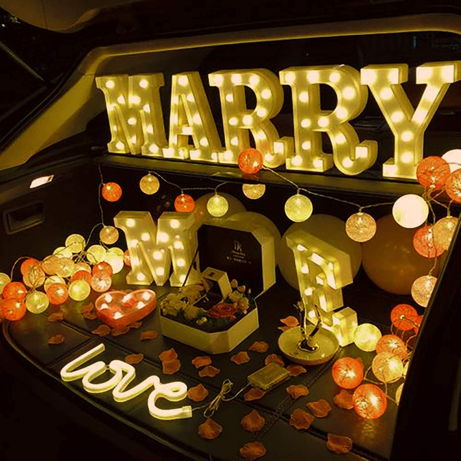 Balloonistics LED Marquee Letter 'U' Light | 9-Inch Warm White Glow | Cordless Battery-Operated Standing Alphabet Sign for Birthdays, Weddings, Nurseries & Personalised Home Décor thumbnail 6