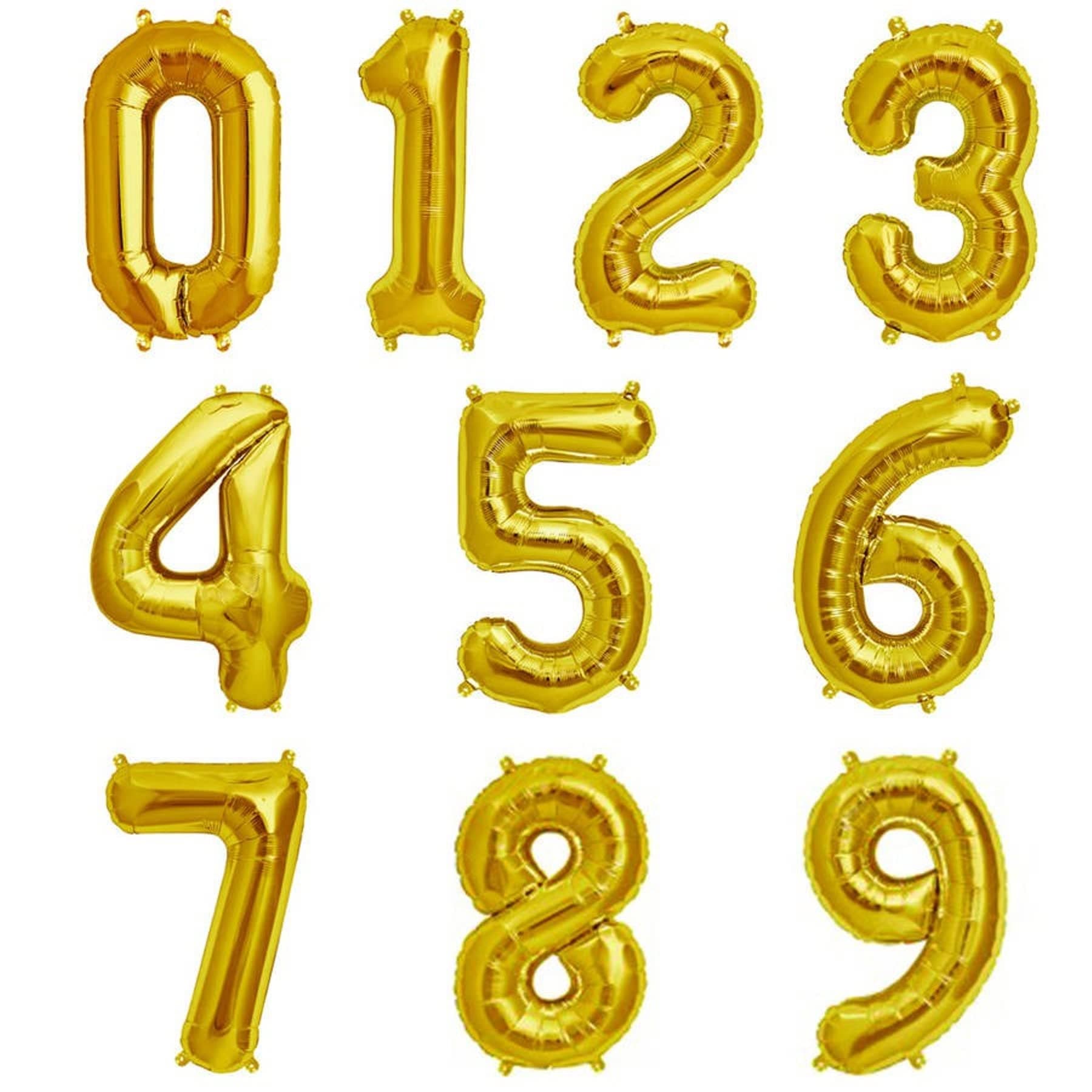 Balloonistics Gold Foil Number 53 Balloon – 16 Inch Golden Foil Number for Custom Age, Year & Phrase Party Decoration (Number 53) thumbnail 2